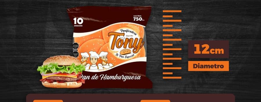 Pan de Hamburguesa Frica 12' 750g (10 un)