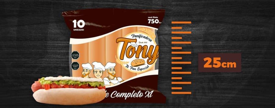 Pan de Completo XL 750g (10 un)